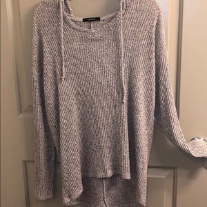 Knitted hooded sweatshirt